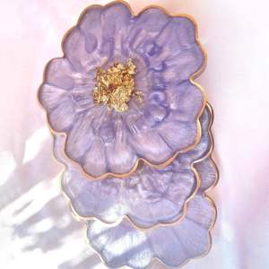 ที่รองแก้วทำจากเรซินอีพ็อกซี่ทรงกลมทำจากไม้ทรงสี่เหลี่ยมพร้อมที่จับสำหรับใส่เบียร์ชากาแฟ - Product Image 4