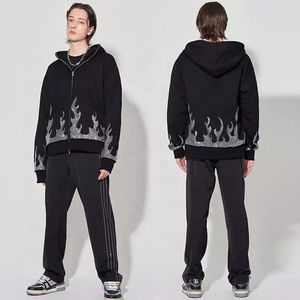 Sudadera con Capucha para Hombre, 100% Algodón, Transpirable, Estilo Urbano, Invierno, Color Sólido, con Cordón Cruzado y Detalle de Pedrería, Logotipo Personalizado - Product Image 5