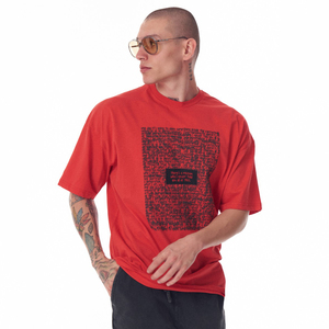 Camiseta de algodón en blanco para hombre con diseño OEM, camiseta de gran tamaño con diseño de hombros caídos, camisetas con estampado de calidad personalizada - Product Image 5