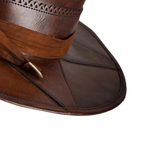 New Stylish Genuine Cowhide Cowboy Leather <b>Hat</b> High Quality Casual Outdoor Adjustable for Men - Product Image 4