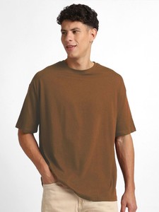 T-shirt en coton biologique uni à manches courtes pour homme, coupe classique, logo personnalisé OEM, lavage délavé, motif uni, décontracté, écologique - Product Image 5