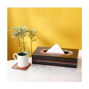 Porta Servilletas de Madera y Resina Hecho a Mano |   Soporte de Mesa Decorativo Estilo Rústico para Comedor, Cocina y Cafetería - Product Image 3