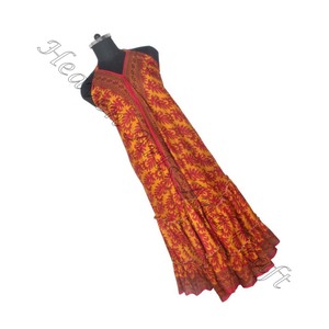 Nouvellement arrivée Vintage soie Maxi robe Style longue Maxi robe Boho été mode Style européen longue Maxi robe soie dos nu - Product Image 1