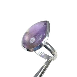 Anillo de cabujón clásico, piedra preciosa amatista, el mejor diseño hecho a mano, Plata de Ley 925 sólida, joyería de plata de moda estampada de plata 925 - Product Image 1