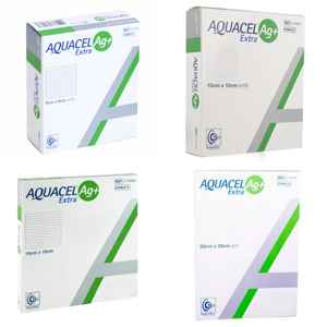 แผ่นปิดแผลซิลเวอร์ เอ็นแฮนซ์ แอคเควเซล เอจ+ เอ็กซ์ตร้า ขนาดต่างๆ ตั้งแต่ 5x5 ถึง 20x30 ซม. สำหรับการดูแลแผลขั้นสูง แพ็ค 5 & 10 ชิ้น - Product Image 1