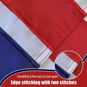 Флаг Юнион Джек с вышивкой, 12x18 дюймов, из прочного полиэстера, для лодок, с 2 латунными люверсами - Product Image 5