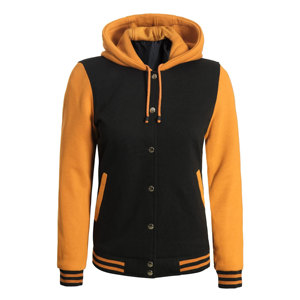 Customized Design Hooded Letterman <b>Jacket</b> <b>Women</b> Highschool Baseball <b>Bomber</b> <b>Lightweight</b> Winter Breathable Dyed Windproof - Product Image 3
