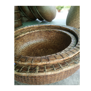 Hot Trend Durable Round Bamboo coracle Boat 2m de diámetro 100% bote de pesca de bambú natural para Resort de Vietnam - Product Image 3