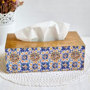 Fabricant indien de boîte à mouchoirs en bois décoré en émail de qualité supérieure - Product Image 6