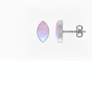 Pendientes de Plata de Ley 925 con Piedra Lunar Azul, Corte Pera, Marquesa, Ovalado, con Cierre de Mariposa, Engaste de Bisel, Estilo Clásico, para Fiestas - Product Image 3