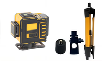 Niveau laser rotatif 4D industriel à 16 lignes vertes auto-nivelant à 360 degrés avec batterie au lithium pour usage extérieur et bricolage