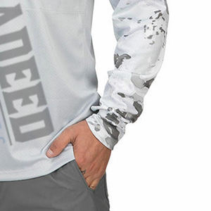 เสื้อยืดผ้าฝ้ายโพลีเอสเตอร์สำหรับผู้ชาย,เสื้อยืดแบบสวมศีรษะพิมพ์ลายแขนยาวพิมพ์ลายแบบระเหิด - Product Image 5