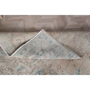 Alfombra Turca de 8.7x11.2 pies, Alfombra Vintage Extra Grande, Alfombra de Lana Azul y Blanca con Diseño Ombré - Product Image 5