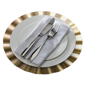 Assiette de service décorative argentée pour buffet, organisateur de bordure, service de table, traiteur - Product Image 5