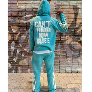 MACTING Pantalon baggy en coton et lin personnalisé Pantalon ample décontracté à jambes larges Taille haute Cordon de serrage Joggers évasés Hommes - Product Image 6