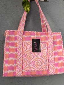 Sac fourre-tout matelassé bohème avec fermeture éclair et poche, prêt pour l'automne et les voyages, sac à main de plage et d'été pour femme en coton - Product Image 4