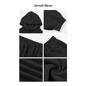 Ensemble de survêtement 2 pièces en coton imprimé pour femme, idéal pour l'hiver, personnalisable, mode OEM, vente en gros - Product Image 6