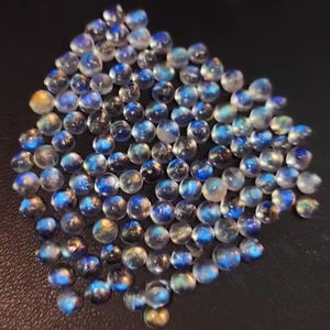 หินพระจันทร์สีรุ้งธรรมชาติขนาด6x4มม. 7x5มม. 9x7มม. รูปไข่3มม. 4มม. 5มม. 185เรียง - Product Image 1