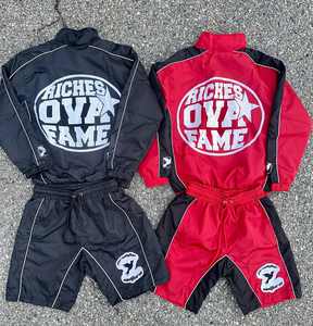 Veste coupe-vent et short de jogging en nylon personnalisable ensemble décontracté 2 pièces équipement de fitness pour hommes hiver grande taille - Product Image 6