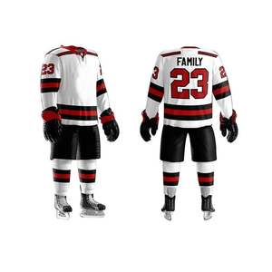 Nouvel uniforme de hockey sur glace personnalisé en différentes tailles et prix de gros Logo personnalisé Impression personnalisée de haute qualité - Product Image 1