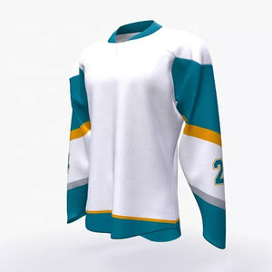 Nouveaux maillots de hockey sur glace personnalisés avec logo, manches longues, col en V, séchage rapide, maillot lavé, haute qualité, respirant - Product Image 3