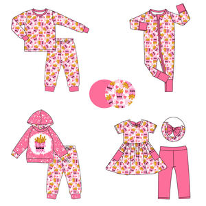 Vente en gros Pantalon unisexe à manches courtes Pyjamas pour bébés <span class=keywords><strong>et</strong></span> enfants Ensembles en bambou doux Ensemble de salon pour bébés filles <span class=keywords><strong>et</strong></span> garçons - Product Image 1