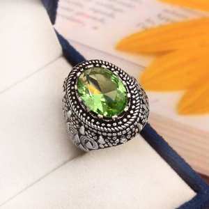 แหวน tsavorite ธรรมชาติที่สวยงามหายากแหวนเงิน925ของขวัญครบรอบปีของเธอของขวัญแต่งงานแหวน - Product Image 3
