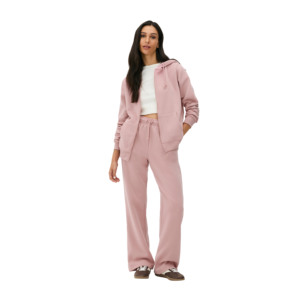 ชุดวอร์มมีซิปสำหรับผู้หญิงผ้าฝ้ายบุขนแกะแบบ2-in-1แห้งเร็วระบายอากาศได้ดีเป็นมิตรกับสิ่งแวดล้อม100% - Product Image 2