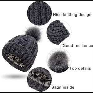 Gorros de invierno con logotipo personalizado, gorro de punto, gorro cálido con parche tejido, Logo Jacquard, Color sólido, cómodo, transpirable, suave - Product Image 5