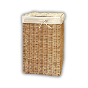 Cesta de lavandería de ratán de jacinto de agua plegable con tapas, organizador de lavandería ligero y transpirable para decoración del hogar - Product Image 1