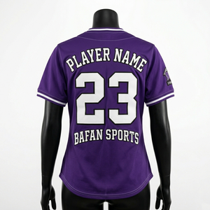 Women Baseball Jersey Airflow Polyester <b>Mesh</b> GSM White Grey Contrast Sleeve Panels Custom Logo Breathable Women Baseball Jersey - Product Image 5