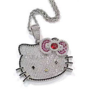 Offre Spéciale charmant pendentif chat en diamant pour les occasions spéciales et les rassemblements décontractés disponibles à un prix abordable - Product Image 1