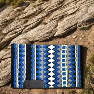 Couverture de selle douce tissée à la main pour le confort et l'entraînement équestre Doublure en polycoton rempli de laine Thème occidental pour l'équitation - Product Image 1