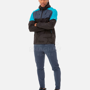 Ensemble veste et pantalon coupe-vent décontracté, look simple et tissu lisse - Product Image 2