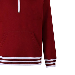 Sweat-shirt d'hiver en molleton à col zippé en mélange de coton Krimson |   Unisexe, écologique, imprimé, délavé à l'acide, broderie grecque sur le devant - Product Image 5