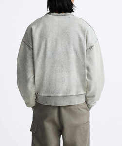 Sudadera Personalizada con Cuello Redondo, Estilo Vintage, 100% Algodón, Gruesa, para Invierno, Corte Regular, Secado Rápido, Transpirable, para Hombre - Product Image 4