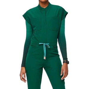 Conjunto de uniforme médico para mujer, ligero y fresco para verano, con paneles laterales perforados para máxima ventilación, ideal para hospital. - Product Image 3
