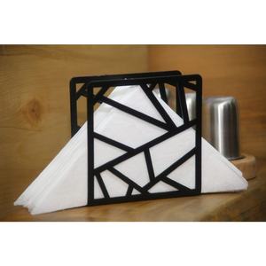 Porte-serviettes en métal plaqué or pour table à manger, cuisine ou café Organisateur de mouchoirs de table élégant et durable - Product Image 3