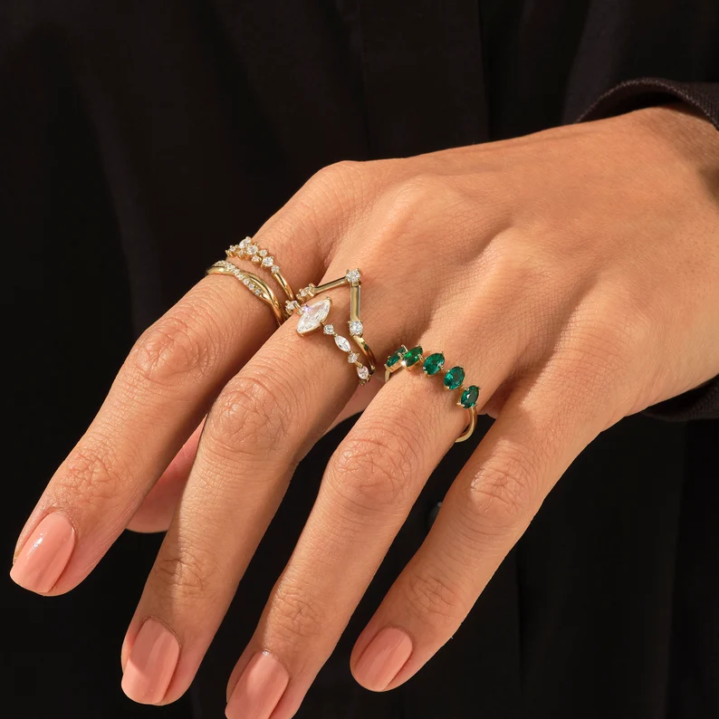 lab grown diamond cluster rings women