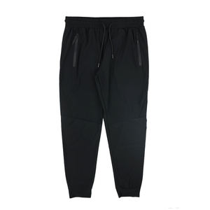 <b>Men's</b> <b>Slim</b> <b>Fit</b> Black Tech <b>Jogger</b> Sweatpants Lightweight Active Pants Zipper Pockets Mid Drawstring for Running Training Casual - Product Image 1