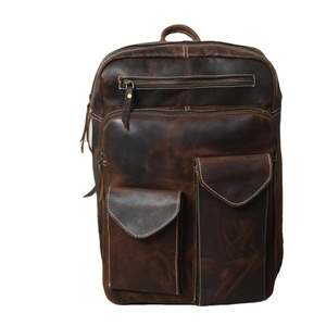 Genuine Leather Customized <b>Laptop</b> Book <b>Bag</b> Vintage Backpack Waterproof Designer Travel School <b>Work</b> Weekend Stylish ALLB18 - Product Image 3