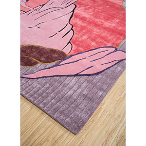 Jaipur Wunderkammer Large Area Hand Tufted Wool Viscose Rug Pink Purple <b>Top</b>-9058-for Living Room Decorations New Novelty Pattern - Product Image 2