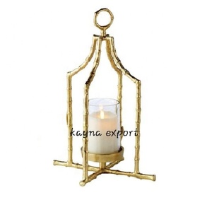 Handmade Gold Plated Metal <b>Lantern</b> for Tea <b>Light</b> <b>Indoor</b> Home Decorative for Easter - Product Image 4