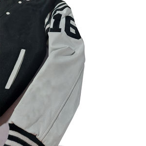 2024 Letterman Varsity hommes veste élégant vêtements de sport laine corps cuir manches personnalisé broderie Logos support toile PU poche - Product Image 6