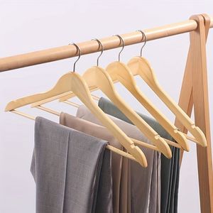 Top Quality Solid Wood Clothes <b>Hanger</b> <b>for</b> Wardrobe Bathroom Living Room with Non-stick Wood - Product Image 3