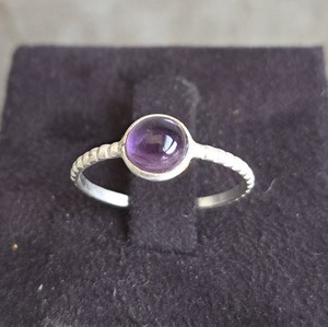 Natural Amethyst <b>Ring</b>, <b>Statement</b> <b>Ring</b>, Handcrafted Artisan Jewellery, Boho Crystal Jewellery Gift - Product Image 3