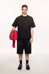 Camiseta Vintage Unisex desgastada, camiseta de lavado ácido, conjunto corto, chándal de estilo informal Vintage para hombre y mujer - Product Image 5