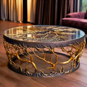 <b>Top</b> Quality Metal Made Unique Finished Frame With <b>Round</b> Shape White Marble <b>Top</b> Living Room Center <b>Table</b> In Impressive Price - Product Image 4