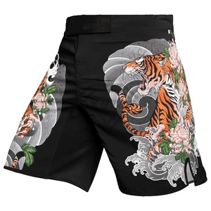 กางเกง MMA พิมพ์ลาย 3 มิติ แบบกำหนดเอง ดีไซน์สีสันโดดเด่น สำหรับออกกำลังกาย ฟิตเนส เทรนนิ่ง พร้อมโลโก้แบบกำหนดเอง ชุดศิลปะการต่อสู้ กางเกงต่อสู้ - Product Image 2