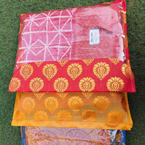 แฮนด์เมดอินเดียบรรจุ/ของขวัญสําหรับSares/SalwarชุดPAN Patta Sareeฝาครอบวันเกิดงานแต่งงานReturn Mehendiของขวัญ - Product Image 1